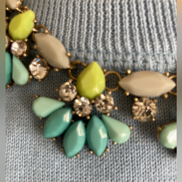 Ruff-skch Statement Necklace 19” adjustable Turquoise Lime Blue w/ earrings - Picture 2 of 6